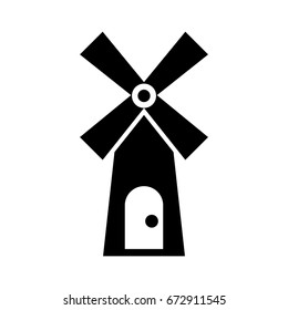 farm windmill isolated icon