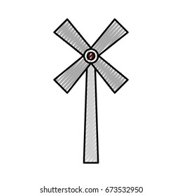 farm windmill isolated icon