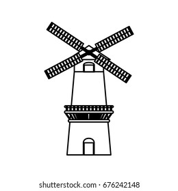 Farm windmill symbol