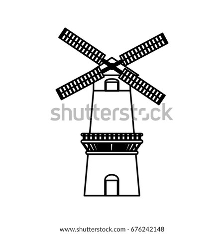 Farm windmill symbol