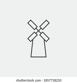 farm windmill vector icon energy