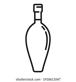 Farm wine bottle icon. Outline farm wine bottle vector icon for web design isolated on white background
