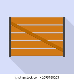 Farm wood fence icon. Flat illustration of farm wood fence vector icon for web design
