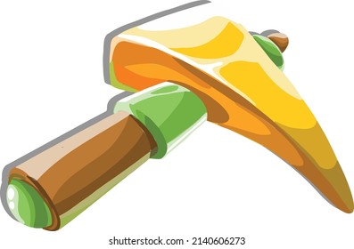 herramienta de trabajo de granja pickaxe vector de ilustración de mano libre