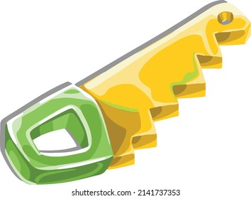 farm worker tool saw freehand illustration vector