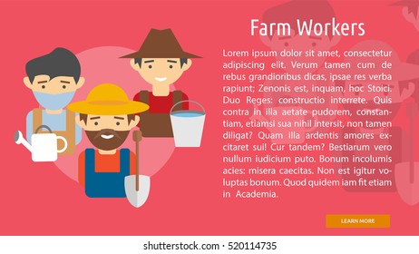 Farm Workers Conceptual Banner
