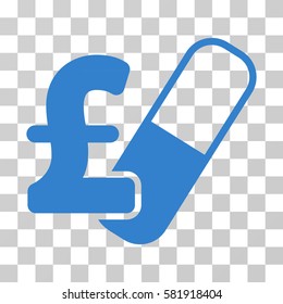 Farma Pound Business vector icon. Illustration style is a flat iconic cobalt symbol on a transparent background.