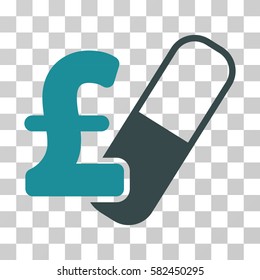 Farma Pound Business vector pictogram. Illustration style is a flat iconic bicolor soft blue symbol on a transparent background.