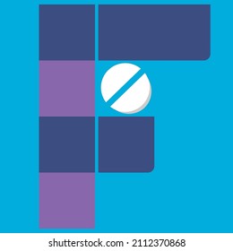 farmacy company logotype with blu color