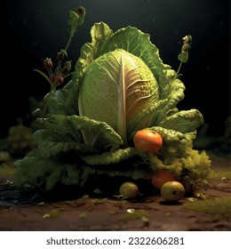 Farmed organic vegetables organic food pattern realistic vector graphics 3d for restaurant and menu photography