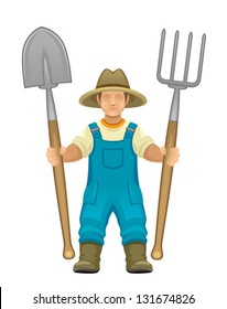 Farmer Stock Vector (Royalty Free) 131674826 | Shutterstock