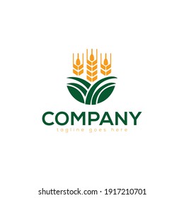 Farmer Agriculture Wheat Logo Concept Design Stock Vector (Royalty Free ...