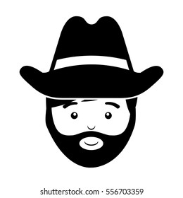 farmer avatar character icon vector illustration design