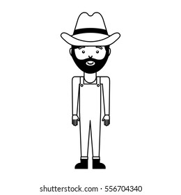 farmer avatar character icon vector illustration design