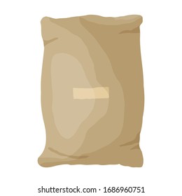 Icono vectorial de bolsa de granjero.Icono vectorial de caricatura aislado en bolsa de granjero de fondo blanco.