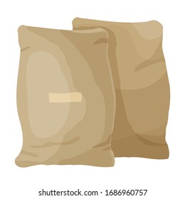 Farmer bag vector icon.Cartoon vector icon isolated on white background farmer bag.