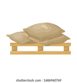 Farmer bag vector icon.Cartoon vector icon isolated on white background farmer bag.