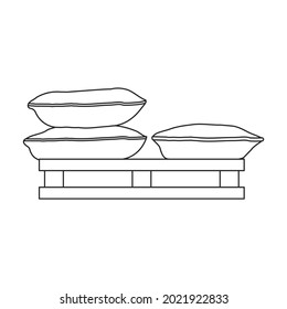 Farmer bag vector icon.Outline vector icon isolated on white background farmer bag.