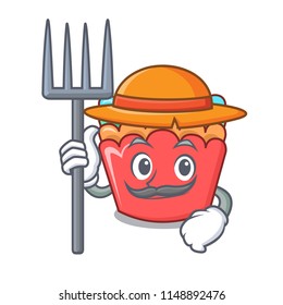 Farmer baking molds character cartoon