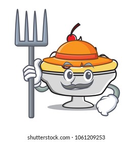 Farmer banana split character cartoon