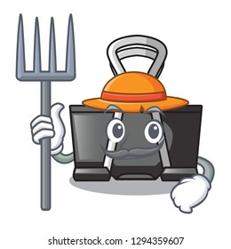 Farmer binder clip in the character shape