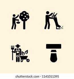 farmer, farmer, farmer and blade icons set. Vector graphic design for web and application