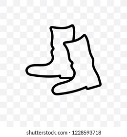 farmer Boots vector linear icon isolated on transparent background, farmer Boots transparency concept can be used for web and mobile