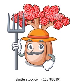 Farmer bottle tree in rose shape cartoon