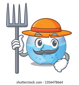 Farmer bowl aquarium isolated with the cartoon
