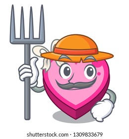 Farmer box heart in shape of mascot
