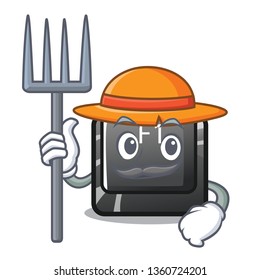 Farmer button f1 isolated in the mascot