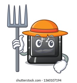 Farmer button f2 in the shape character