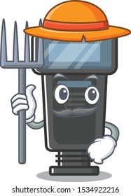 Farmer camera flash in the cartoon shape