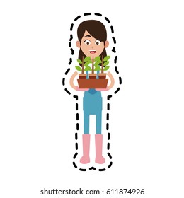farmer cartoon  icon image 
