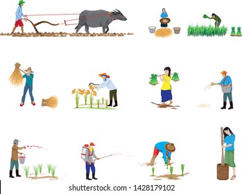 farmer cartoon shape,lifestyle countryside vector design