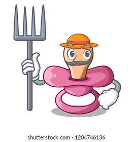 Farmer character childrens pacifiers for the sleeping