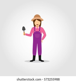 Farmer Character Design Vector.