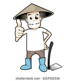 farmer character illustration
