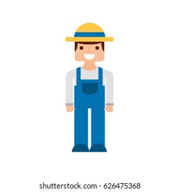 farmer character isolated icon