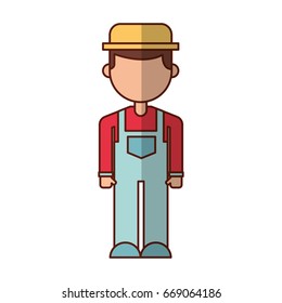 farmer character isolated icon