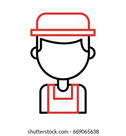 farmer character isolated icon