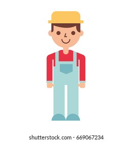 farmer character isolated icon