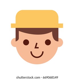 farmer character isolated icon