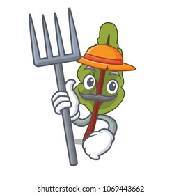 Farmer chard character cartoon style