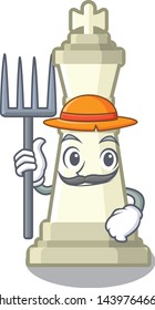 Farmer chess king isolated in the character