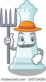 Farmer chess queen isolated in the character