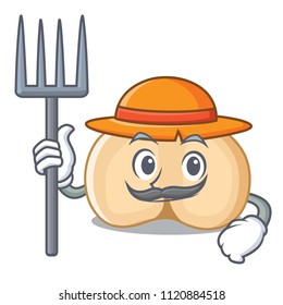 Farmer chickpeas character cartoon style
