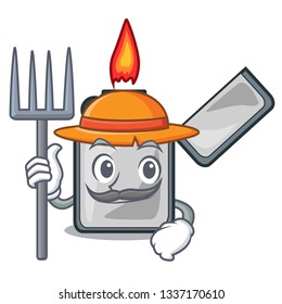 Farmer cigarette lighters in the shape mascot