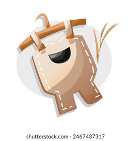Un granjero viste con Ilustración vectorial de arroz