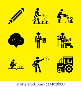 farmer, farmer, farmer and co icons set. Vector graphic design for web and application
